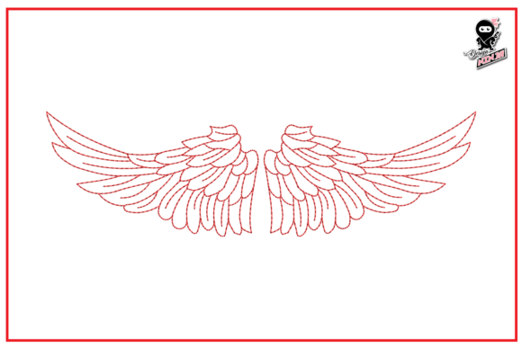 Angel Wings Redwork Embroidery Review