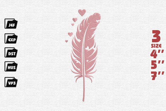 Feather with Hearts Embroidery Design Review