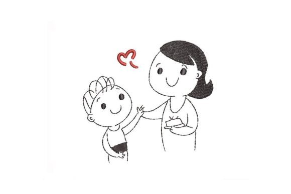 Mother and Son Embroidery Design Review