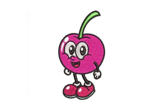 Pink Cherry Embroidery Design